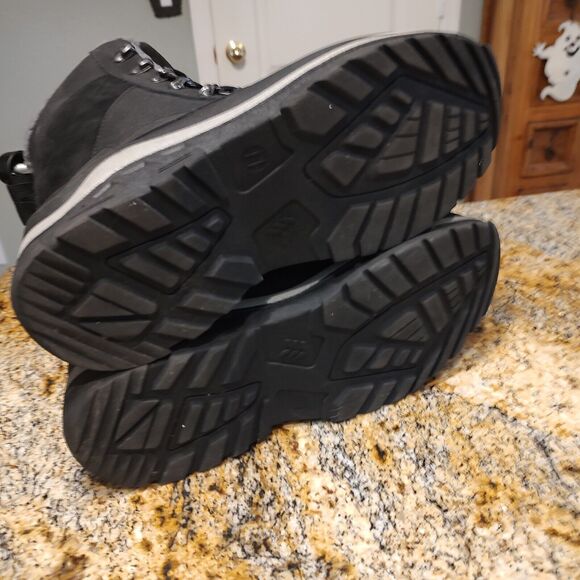 All in Motion Men's Jordan Waterproof Winter Boots Black Sz 11 Leather Faux Fur - Picture 10 of 12